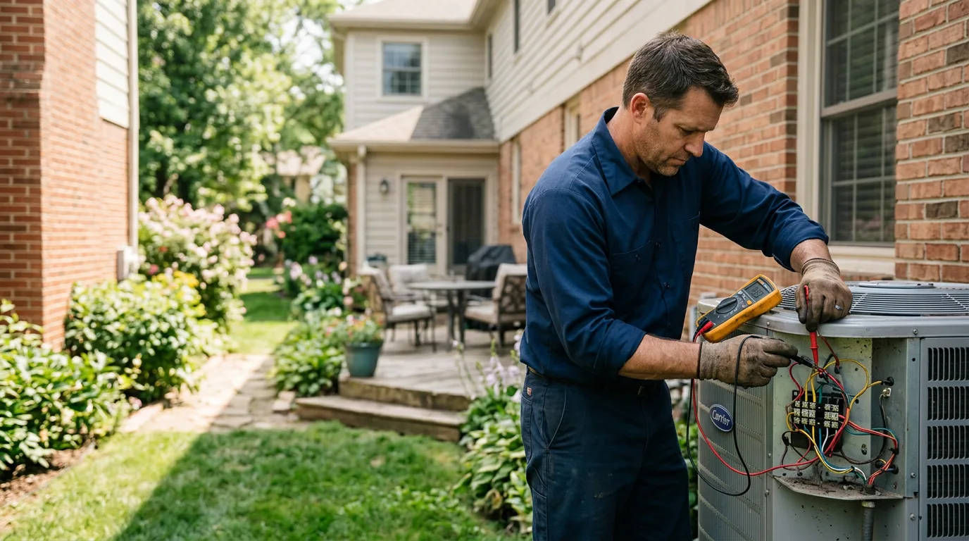 HVAC technician working near Worland, WY